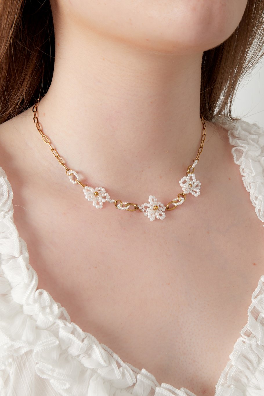 Flower link chain Ketting Picture2